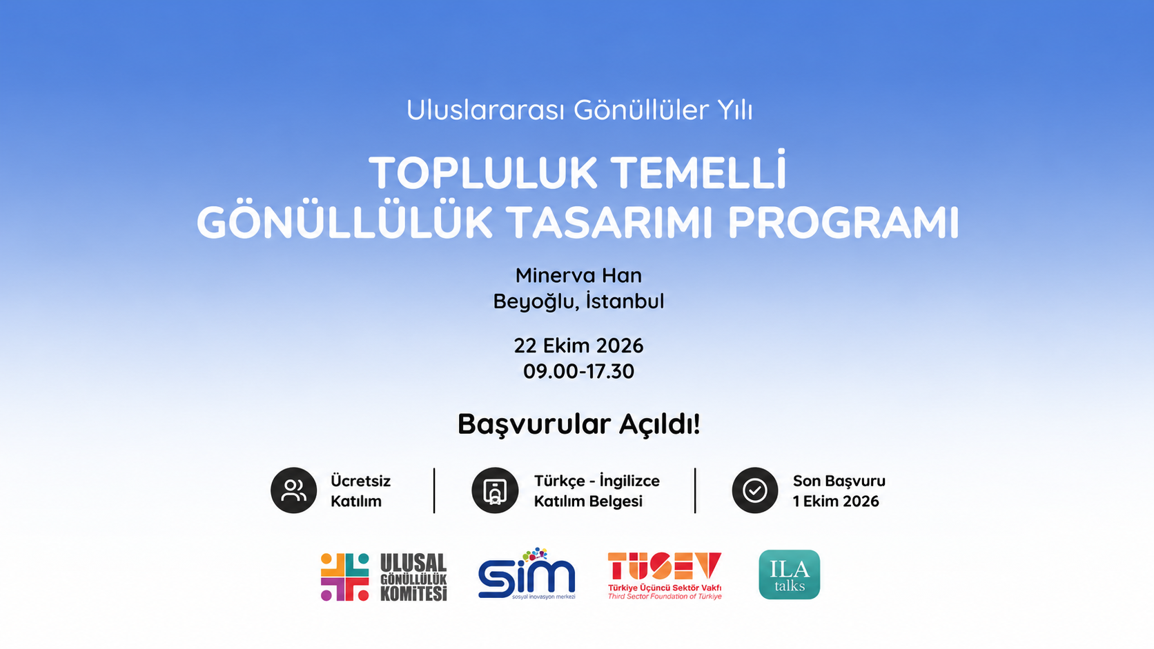 Topluluk Temelli Gönüllülük Tasarımı Programı’na Başvurular Açıldı