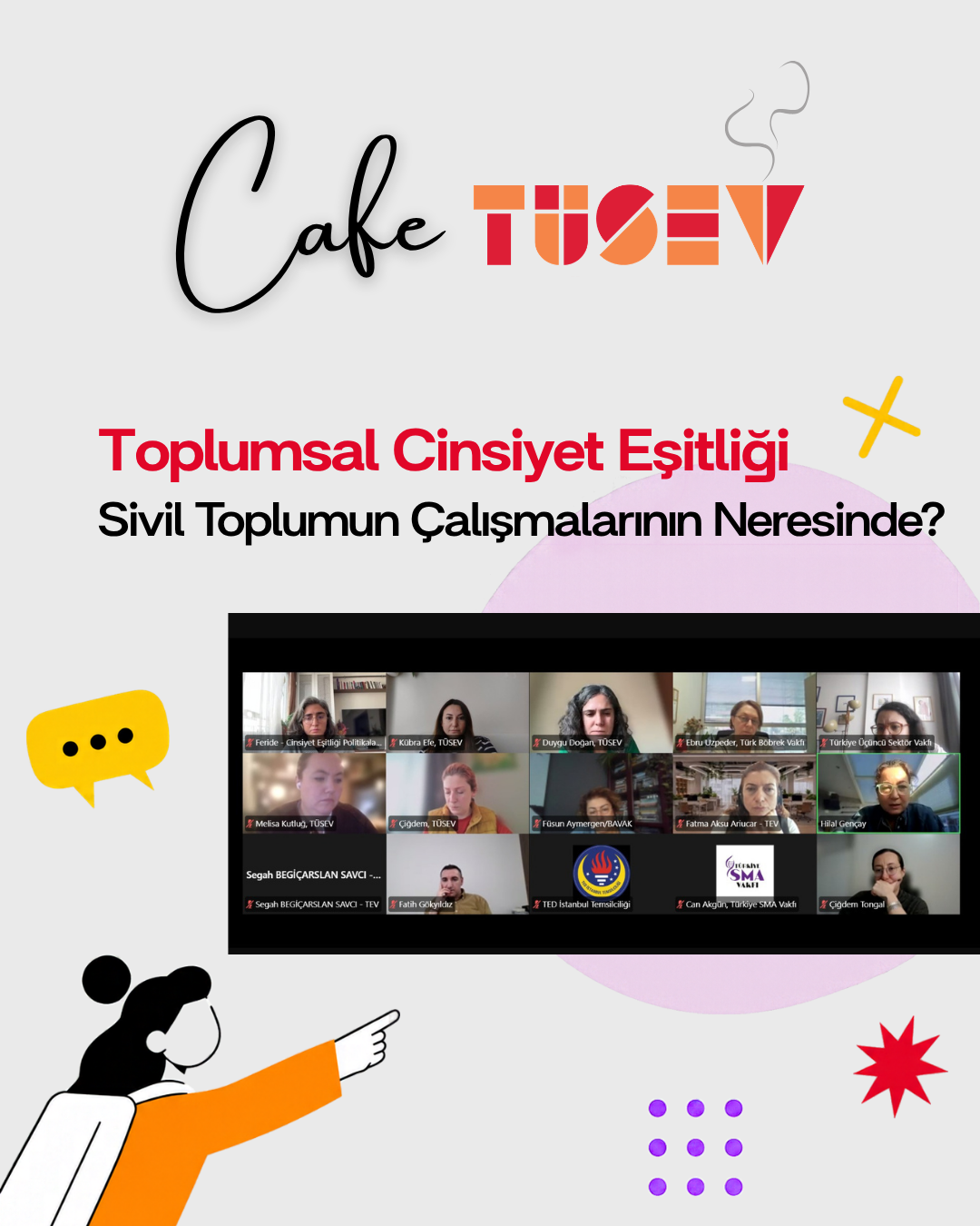 Cafe TÜSEV’de Toplumsal Cinsiyet Eşitliğini Konuştuk